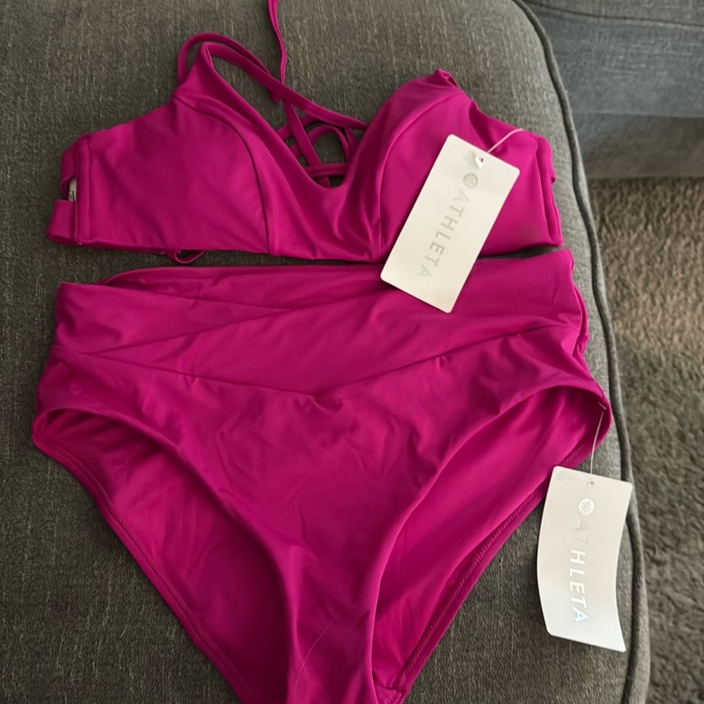 Brand new with tags Athleta Bikini with high rise bottom